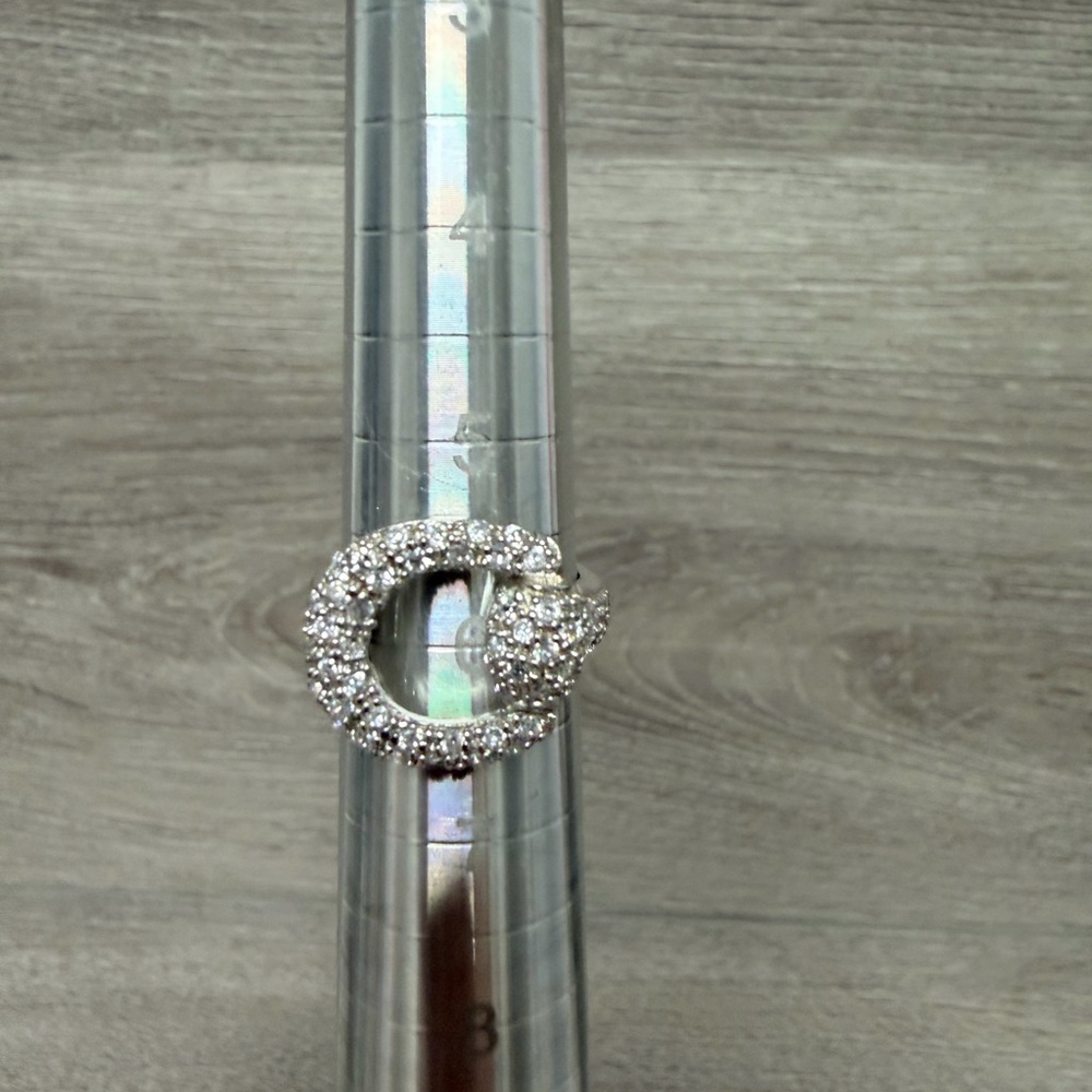 Sparkling Sterling Silver Crystal Ring .925